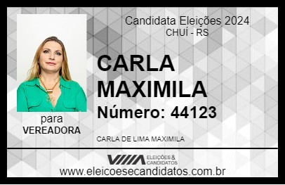 Candidato CARLA MAXIMILA 2024 - CHUÍ - Eleições