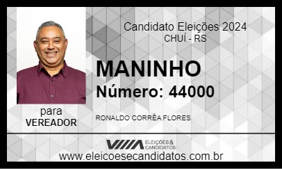 Candidato MANINHO 2024 - CHUÍ - Eleições