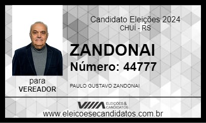 Candidato ZANDONAI 2024 - CHUÍ - Eleições