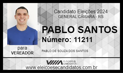 Candidato PABLO SANTOS 2024 - GENERAL CÂMARA - Eleições