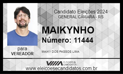 Candidato MAIKYNHO 2024 - GENERAL CÂMARA - Eleições