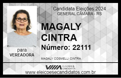 Candidato MAGALY CINTRA 2024 - GENERAL CÂMARA - Eleições