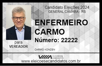 Candidato ENFERMEIRO CARMO 2024 - GENERAL CÂMARA - Eleições