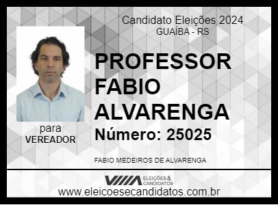 Candidato PROFESSOR FABIO ALVARENGA 2024 - GUAÍBA - Eleições