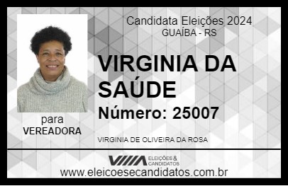 Candidato VIRGINIA DA SAÚDE 2024 - GUAÍBA - Eleições