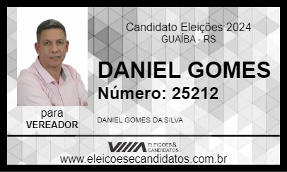 Candidato DANIEL GOMES 2024 - GUAÍBA - Eleições