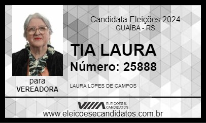 Candidato TIA LAURA 2024 - GUAÍBA - Eleições