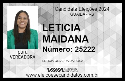 Candidato LETICIA MAIDANA 2024 - GUAÍBA - Eleições