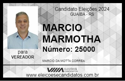 Candidato MARCIO MARMOTHA 2024 - GUAÍBA - Eleições