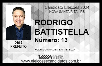 Candidato RODRIGO BATTISTELLA 2024 - NOVA SANTA RITA - Eleições