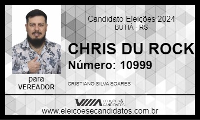 Candidato CHRIS DU ROCK 2024 - BUTIÁ - Eleições