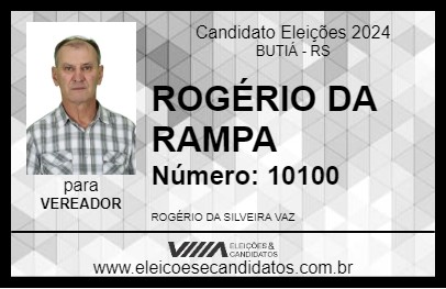 Candidato ROGÉRIO DA RAMPA 2024 - BUTIÁ - Eleições