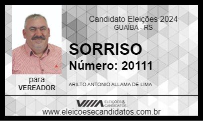 Candidato SORRISO 2024 - GUAÍBA - Eleições