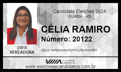 Candidato CÉLIA RAMIRO 2024 - GUAÍBA - Eleições