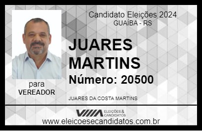 Candidato JUARES MARTINS 2024 - GUAÍBA - Eleições