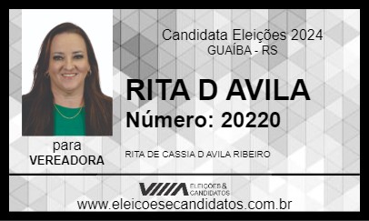 Candidato RITA D AVILA 2024 - GUAÍBA - Eleições