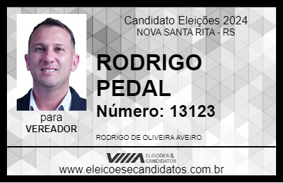 Candidato RODRIGO PEDAL 2024 - NOVA SANTA RITA - Eleições