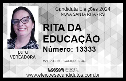 Candidato RITA DA EDUCAÇÃO 2024 - NOVA SANTA RITA - Eleições