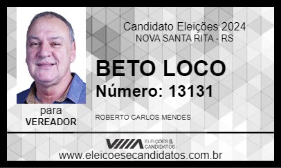 Candidato BETO LOCO 2024 - NOVA SANTA RITA - Eleições