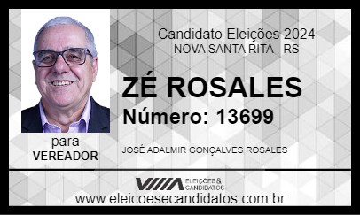 Candidato ZÉ ROSALES 2024 - NOVA SANTA RITA - Eleições