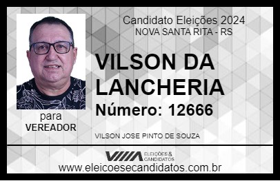 Candidato VILSON DA LANCHERIA 2024 - NOVA SANTA RITA - Eleições