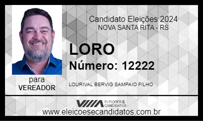 Candidato LORO 2024 - NOVA SANTA RITA - Eleições