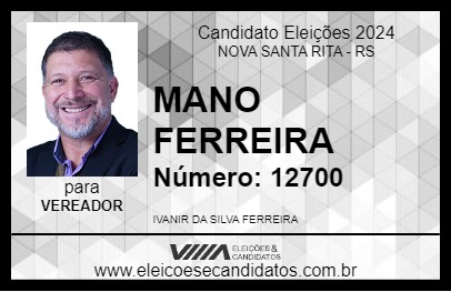 Candidato MANO FERREIRA 2024 - NOVA SANTA RITA - Eleições