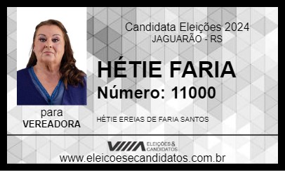 Candidato HÉTIE FARIA 2024 - JAGUARÃO - Eleições