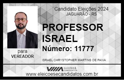 Candidato PROFESSOR ISRAEL 2024 - JAGUARÃO - Eleições