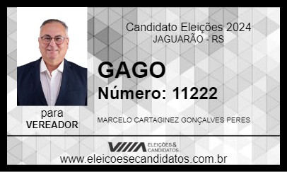 Candidato GAGO 2024 - JAGUARÃO - Eleições