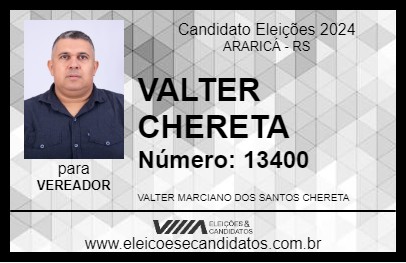 Candidato VALTER CHERETA 2024 - ARARICÁ - Eleições