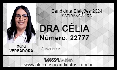 Candidato DRA CÉLIA 2024 - SAPIRANGA - Eleições