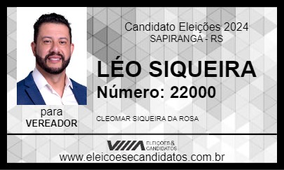 Candidato LÉO SIQUEIRA 2024 - SAPIRANGA - Eleições