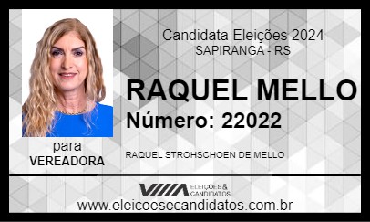 Candidato RAQUEL MELLO 2024 - SAPIRANGA - Eleições