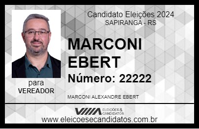 Candidato MARCONI EBERT 2024 - SAPIRANGA - Eleições