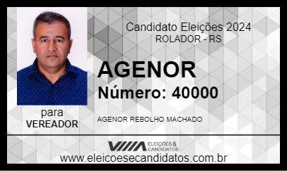 Candidato AGENOR 2024 - ROLADOR - Eleições