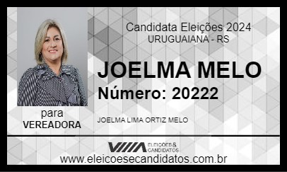 Candidato JOELMA MELO 2024 - URUGUAIANA - Eleições