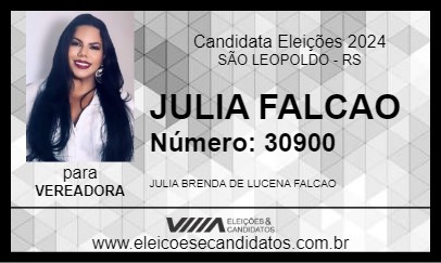 Candidato JULIA FALCAO 2024 - SÃO LEOPOLDO - Eleições