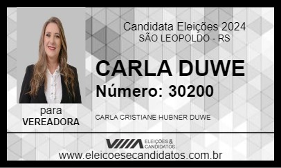 Candidato CARLA DUWE 2024 - SÃO LEOPOLDO - Eleições