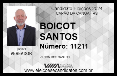 Candidato BOICOT SANTOS 2024 - CAPÃO DA CANOA - Eleições