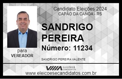 Candidato SANDRIGO PEREIRA 2024 - CAPÃO DA CANOA - Eleições