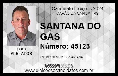 Candidato SANTANA DO GAS 2024 - CAPÃO DA CANOA - Eleições