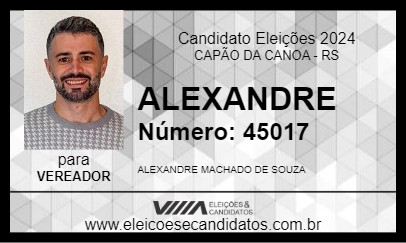 Candidato ALEXANDRE 2024 - CAPÃO DA CANOA - Eleições