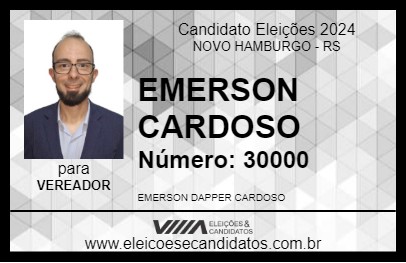 Candidato EMERSON CARDOSO 2024 - NOVO HAMBURGO - Eleições