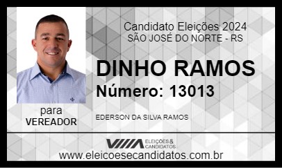 Candidato DINHO RAMOS 2024 - SÃO JOSÉ DO NORTE - Eleições