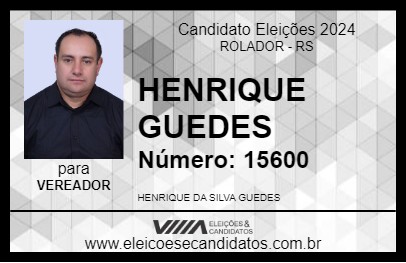 Candidato HENRIQUE GUEDES 2024 - ROLADOR - Eleições