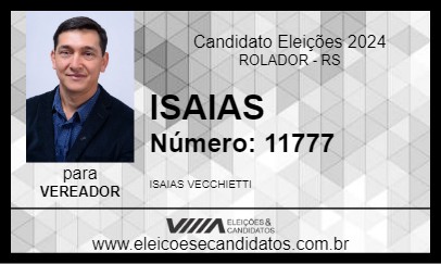 Candidato ISAIAS 2024 - ROLADOR - Eleições