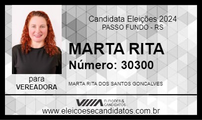 Candidato MARTA RITA 2024 - PASSO FUNDO - Eleições