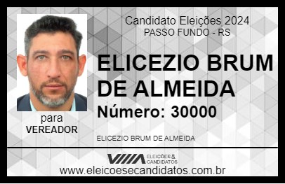 Candidato ELICEZIO BRUM DE ALMEIDA 2024 - PASSO FUNDO - Eleições