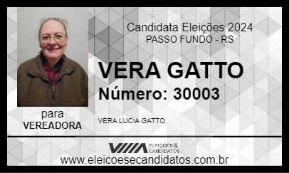 Candidato VERA GATTO 2024 - PASSO FUNDO - Eleições